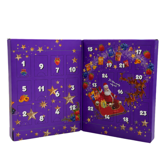 Julkalender med torkad frukt 480g