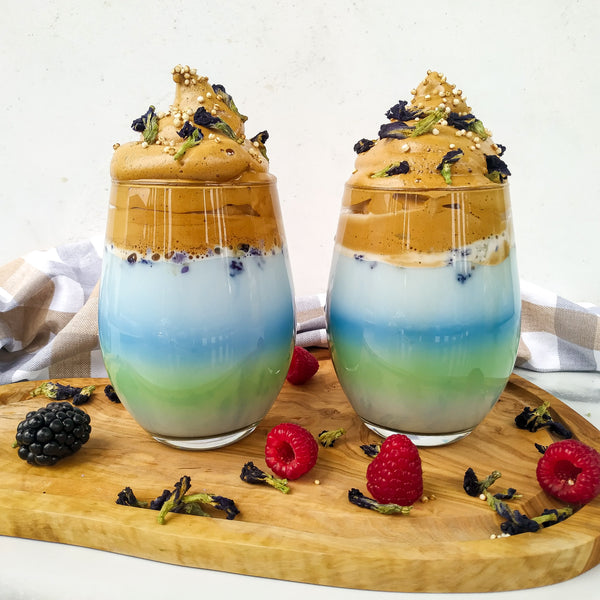 Butterfly Pea Dalgona Coffee