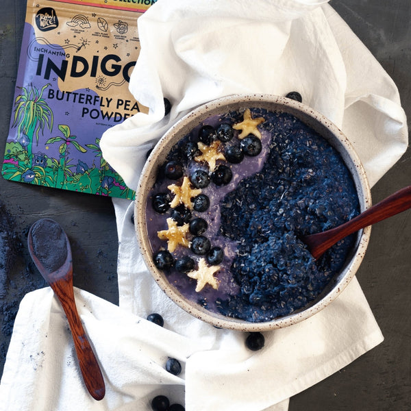 Butterfly Pea Oatmeal Bowl | Rawnice