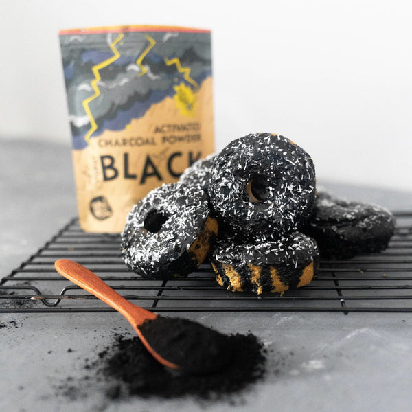 Charcoal Vanilla Donuts | Rawnice