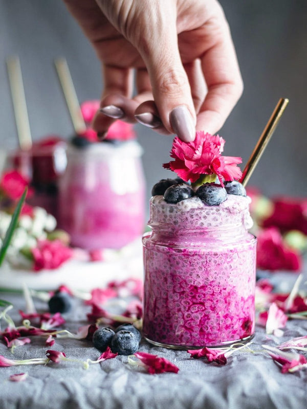 Pink Coconut Chia Pudding | Rawnice