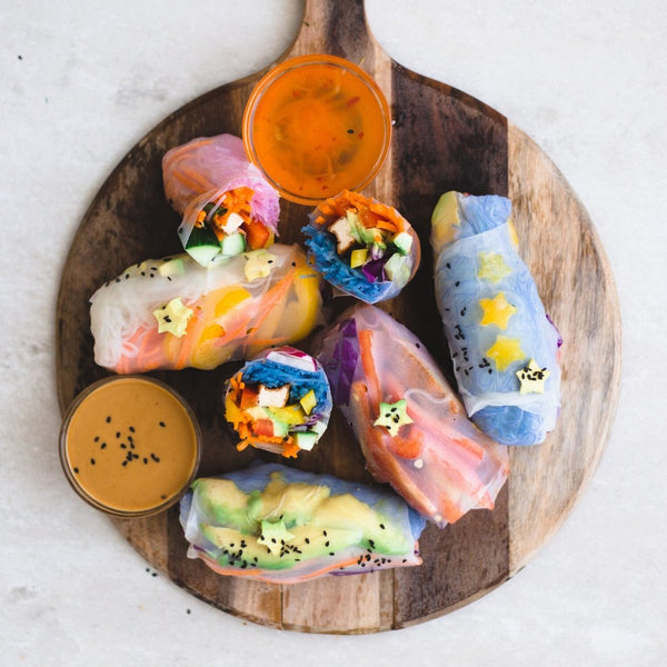 Rainbow Spring Rolls | Rawnice