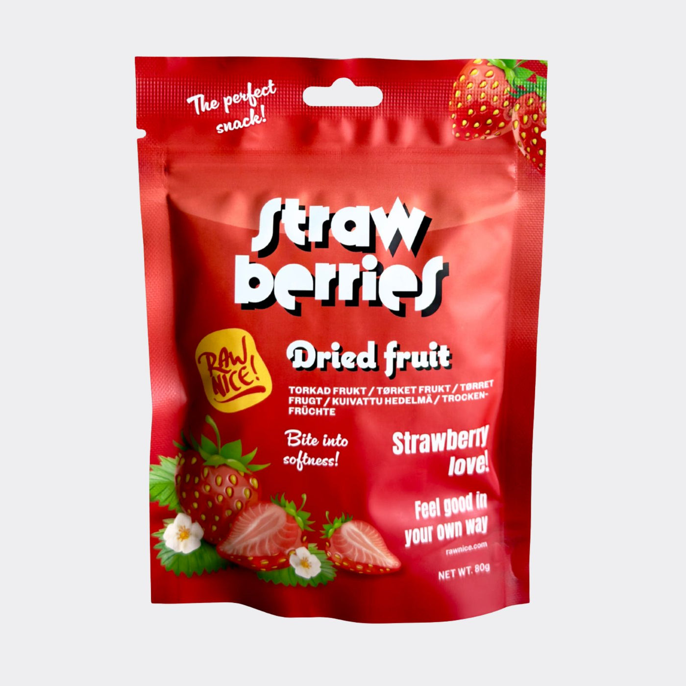 Torkade jordgubbar 80g / Box 18 st