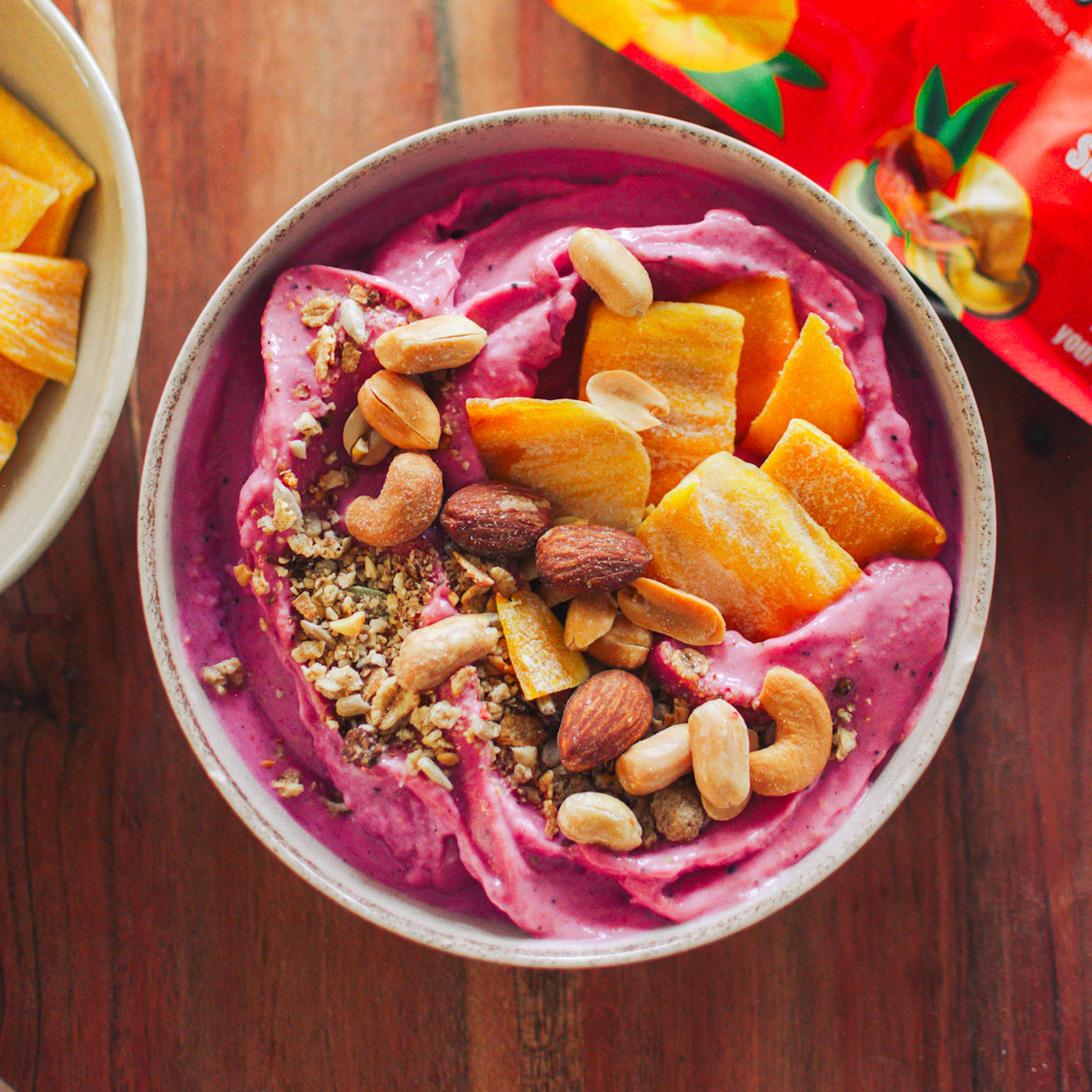 Snackii - Torkad mango & blandade nötter / 20 x 80g